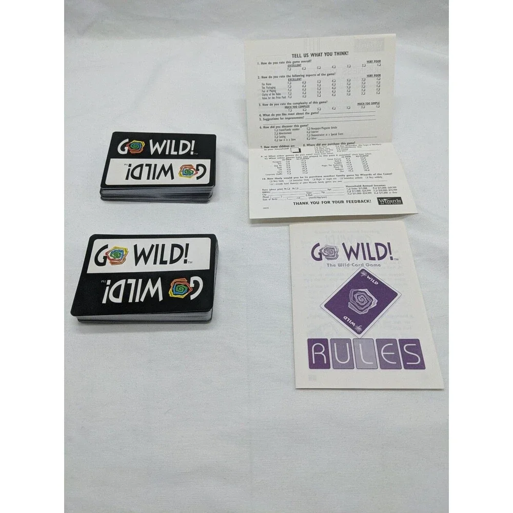 Wizard Of The Coast Go Wild The Card Game Wotc Complete